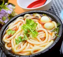 Fish tofu with potato noodles