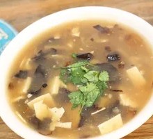 Wood Ear Mushroom and Tofu Soup