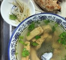 Braised flatbread with cod