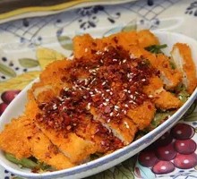 Spicy Crispy Chicken Rice