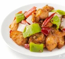 Stir-Fried Spicy Chicken with Pepper and Garlic