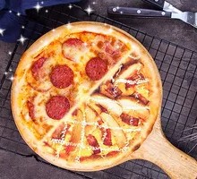 Golden Italian Style Double Pizza