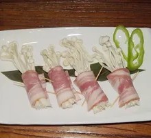 Pork Belly Rolls with Enoki Mushrooms