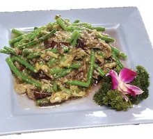 Stir-fried shredded green beans with pork