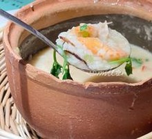 Scallop and Shrimp Pot Rice Porridge