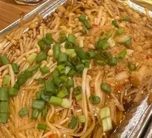 Aluminum-Wrapped Enoki Mushrooms