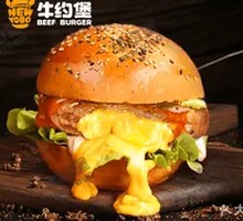 Oozing Cheese Angus Beef Burger