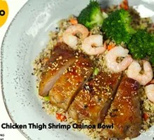 Orleans Chicken Cutlet with Shrimp and Quinoa Stir-Fry