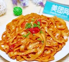 Tomato Stir-Fried Knife-Cut Noodles