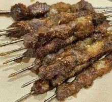 Skewered Lamb on Steel Rod