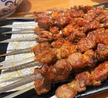 Lamb Skewers on Iron Rods