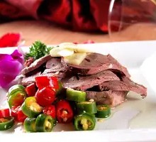 Pork heart slices