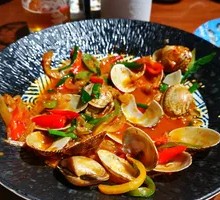 Spicy Kimchi Stir-Fried Clams
