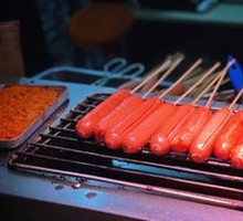 Grilled Sausage on Iron Plate
