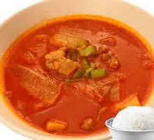 Pork Belly Kimchi Tofu Soup Rice