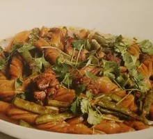 Pork Rib and Green Bean Rolls