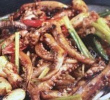 Spicy Squid Tentacles in Dry Pot
