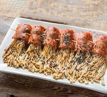 Pork Belly Rolls with Enoki Mushrooms