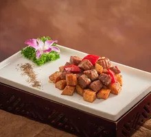 Almond Mushroom Beef Cubes