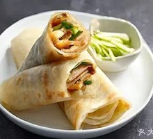 Pork head meat rolls with spring pancakes