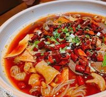 Spicy Dan Dan Noodles with Blood Sausage