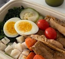 Grilled Chicken Leg Grain Power Bowl