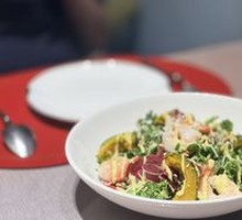 Crispy Shrimp Salad with Baby Pumpkin