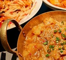 Toasted bread stewed chicken