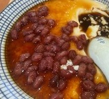Red Bean Sweet Tofu Pudding