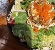 Spicy Potato Mashed with温泉 Egg Salad