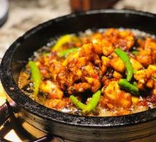 Stir-Fried Frog in Hot Pot with Sauce