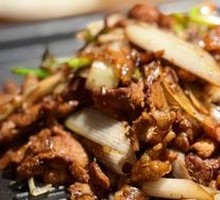 Grilled Meat on Iron Skillet