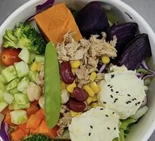 Chicken, Beef, and Fish Salad