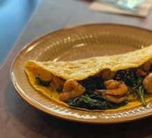 Samba Sauce Pan-Seared Shrimp Frittata