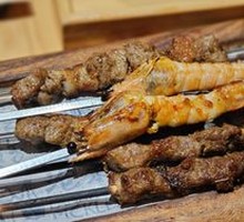 Skewered Lamb on Steel Rod