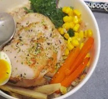 Honey-Glazed Chicken Breast Buckwheat Noodles