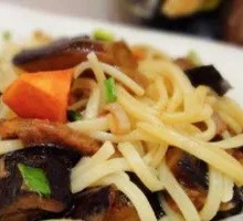 Eggplant and Pork Diced Noodles