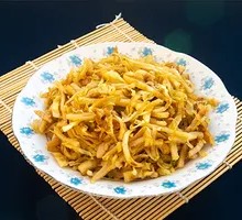 Egg and Sausage Stir-Fried Pancake