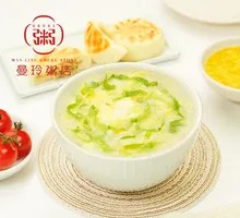 Egg and Bok Choy Porridge