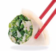 Bittercress and Pork Dumplings