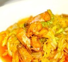 Stir-fried Chinese cabbage with shrimp