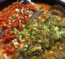 Two-color Fish Head in Reservoir