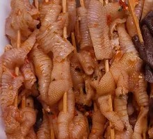 Boneless Chicken Feet Skewers