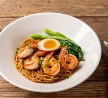 Shrimp Scallion Noodles