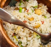 Potato Rice Stew in Copper Pot