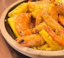Salted Egg Yolk Baked Shrimp