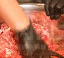 Hand-patted beef patty