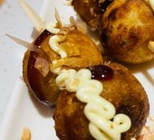 Okonomi-yaki with octopus