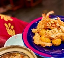 Pear-Encrusted Almond Shrimp