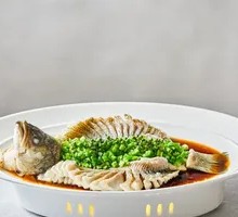 Steamed Sea Bass with Green Pepper and Tofu